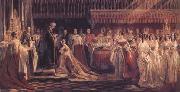 Charles Robert Leslie Queen Victoria Receiving the Sacrament at her Coronation 28 June 1838 (mk25) oil